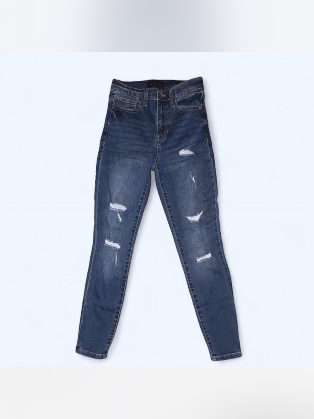 Kendall & Kylie Skinny Distressed Jeans - Dark Blue